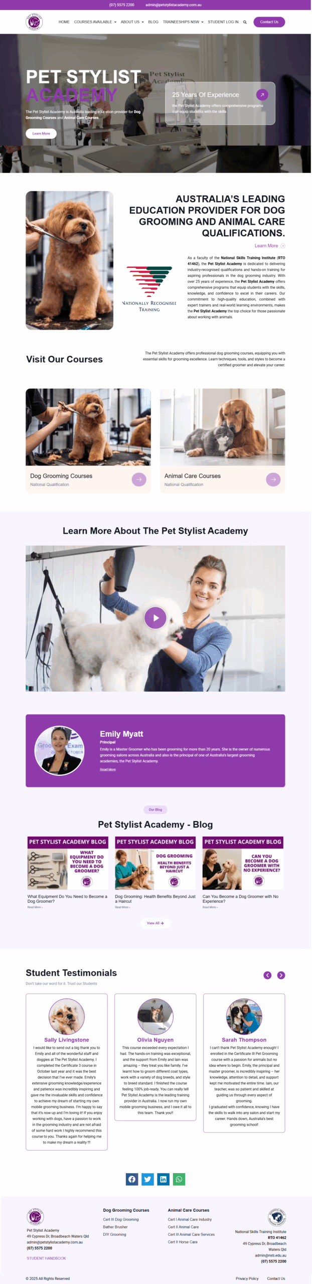 Creative project work Portfolio-Pet Stylist Academy